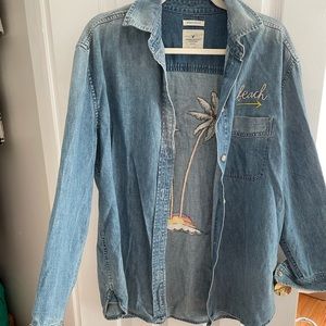 AEO - Button down oversized fit cute top